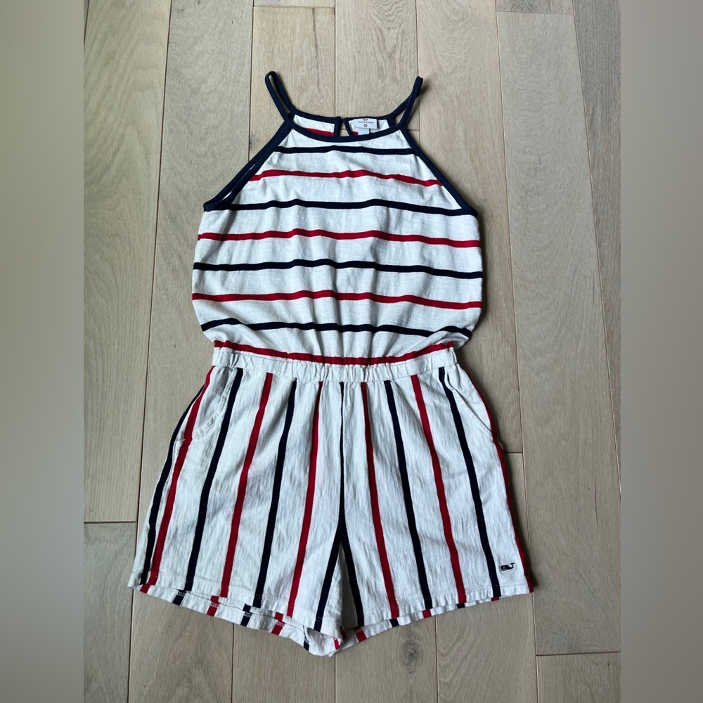 Vineyard Vines Target collaboration romper red white and blue kids size 14/16